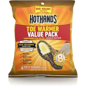 HotHands Toe Warmers Value Pack 6 Pairs Air Activated Adhesive Sock Heat Pads